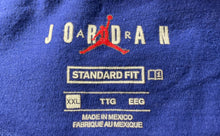 Load image into Gallery viewer, Jordan Air Mens Blue Graphic Print Short Sleeve Standard Fit T-Shirt Size XXL
