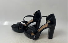 Load image into Gallery viewer, Beira Rio Womens Black Leather Ankle Strap High Block Platform Heels Size 5

