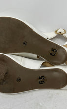 Load image into Gallery viewer, Liz Claiborne Womens Quebec White Pointed Toe Kitten Slingback Heels Size 6.5M
