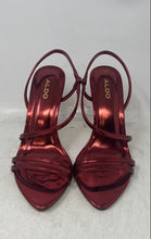 Load image into Gallery viewer, Aldo Womens Twila Dark Red Open Toe Stiletto Heel Strappy Sandals Size 7
