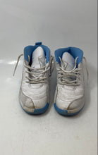 Load image into Gallery viewer, Nike Boys Air Jordan 12 151186-112 White Blue Lace-Up Sneakers Shoes Size 3Y

