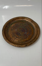Load image into Gallery viewer, Engraved Religious Symbols Handmade Copper Temple Decorative Plate
