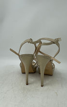 Load image into Gallery viewer, Nine West Womens Della Gold Glitter Stiletto Heel Ankle Strap Sandals Size 8M
