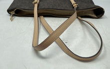 Load image into Gallery viewer, Michael Kors Womens Jet Set Brown Signature Print Leather Double Handle Tote Bag
