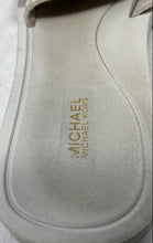 Load image into Gallery viewer, Michael Kors Womens White And Gray Printed With A Flower Slide Sandals Size 7.5
