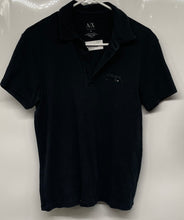 Load image into Gallery viewer, Armani Exchange Mens Black Collared Short Sleeve Golf Polo Shirt Size Medium
