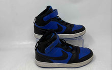 Load image into Gallery viewer, Nike Kids Court Borough Mid 2 Blue Black Lace-Up High Top Sneaker Shoes Size 3Y
