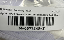 Load image into Gallery viewer, Feiyue Womens Fe Lo 1920 White Red Blue Striped Sneaker Shoes Size 7W No Laces
