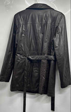 Load image into Gallery viewer, Giacca Womens Brown Long Sleeve Belted Button Front Short Trench Coat Size M
