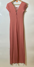 Load image into Gallery viewer, Forever 21 Womens Pink Short Cap Sleeve Scoop Neck Long Maxi Dress Size M

