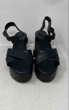 Load image into Gallery viewer, Gianni Bini Womens Black Open Toe Block Heel Platform Sandals Size 8M
