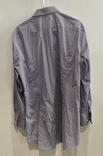 Load image into Gallery viewer, Hugo Boss Mens White Blue Geometric Slim Fit Collared Dress Shirt Size 16
