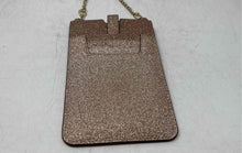 Load image into Gallery viewer, Kate Spade Womens Gold Glitter Detachable Chain Strap Snap Phone Crossbody Bag
