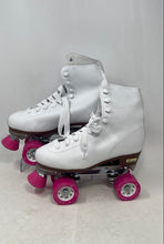 Load image into Gallery viewer, Chicago Skates Womens 400 Pink White Round Toe Lace-Up Roller Skates Size 7
