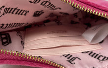 Load image into Gallery viewer, Juicy Couture Womens Pink Gold Heart Shape Studded Zipper Shoulder Handbag
