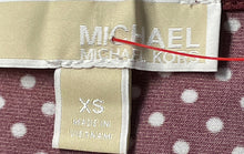 Load image into Gallery viewer, Michael Kors Womens Burgundy Polka Dot Long Sleeve Collared Shirt Dress Size XS
