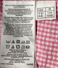 Load image into Gallery viewer, Brooks Brothers Mens White Pink Gingham Cotton Regent Fit Button-Up Shirt Size M

