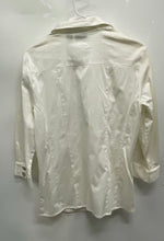 Load image into Gallery viewer, Chico's Womens White 3/4 Sleeve Collared Button-Up Shirt Size 1 With Tag
