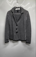 Load image into Gallery viewer, Ann Taylor Womens Black White Long Sleeve Three-Button Blazer Size SP

