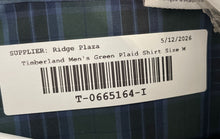 Load image into Gallery viewer, Timberland Mens Green Plaid Slim Fit Long Sleeve Button-Up Shirt Size M
