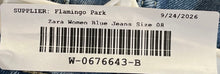 Load image into Gallery viewer, Zara Womens Blue Denim Stretch 5-Pocket Design Bootcut Jeans Size 8 With Tag
