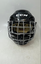 Load image into Gallery viewer, CCM Black Adjustable Chin Strap Ice Hockey Helmet With Face Mask
