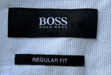 Load image into Gallery viewer, Hugo Boss Mens White Long Sleeve Collared Regular Fit Dress Shirt Size 43/17

