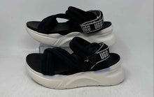 Load image into Gallery viewer, UGG Womens LA Sun Black White Open Toe Hook &amp; Loop Sport Sandals Size 8
