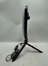 Load image into Gallery viewer, Black LED Ring Light With Adjustable Tripod Strand &amp; RGB Remote Not Tested
