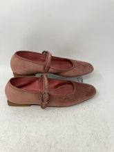Load image into Gallery viewer, Zara Womens Pink Velvet Buckle Round Toe Flat Mary Jane Shoes Size EUR 37
