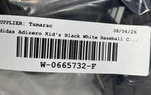 Load image into Gallery viewer, Adidas Kids Adizero Impact MD K ID0966 Black White Baseball Cleats Size 2
