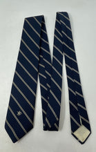 Load image into Gallery viewer, Christian Dior Mens Navy Blue Striped Print Adjustable Pointed Tie
