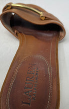 Load image into Gallery viewer, Lauren Ralph Lauren Womens Davan Brown Leather Slip-On Slide Sandals Size 7.5B
