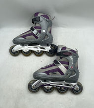 Load image into Gallery viewer, Schwinn Womens ABEC-7 Gray Purple Adjustable Inline Skates Shoes Size 6-7
