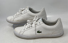 Load image into Gallery viewer, Lacoste Mens Lerond BL 2 White Low Top Lace-Up Sneaker Shoes Size 9.5
