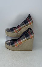 Load image into Gallery viewer, Polo Ralph Lauren Womens Madras Multicolor Plaid Wedge Espadrille Heels Size 10
