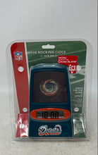 Load image into Gallery viewer, NFL Miami Dolphins Team Logo The Rocking Clock With Digital Alarm Not Tested
