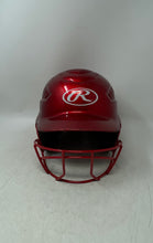 Load image into Gallery viewer, Rawlings Mens Red RCFH Full Face Sports Baseball Helmet Size 6.5-7.5
