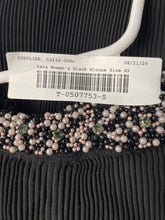 Load image into Gallery viewer, Zara Womens Black Sleeveless Beaded Halter Neck Pleated Mini Dress Size XS
