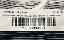 Load image into Gallery viewer, Hugo Boss Mens Multicolor Striped Print Short Sleeve Golf Polo Shirt Size M
