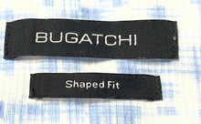 Load image into Gallery viewer, Bugatchi Mens Light Blue White Orson Abstract Shaped Fit Button-Up Shirt Size M
