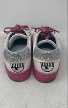 Load image into Gallery viewer, Chiara Ferragni Womens White Pink Leather Platform Sneaker Shoes Size EUR 36
