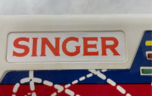 Load image into Gallery viewer, Singer White Lockstitch Battery-Operated Sewing Machine With Foot Pedal Untested

