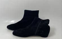 Load image into Gallery viewer, Italeau Womens Black Suede Round Toe Side Zip Ankle Booties Size EU 39
