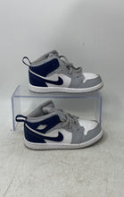 Load image into Gallery viewer, Nike Unisex Baby Air Jordan 1 Mid DQ8425-104 Blue Gray &amp; White Sneaker Shoes 10C
