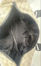Load image into Gallery viewer, Authentic Lauren Ralph Lauren Womens Gray Black Monogram Print Travel Duffle Bag
