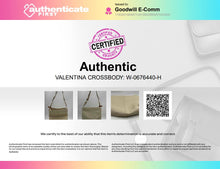 Load image into Gallery viewer, Authentic Valentina Womens Beige Cream Genuine Leather Shoulder Bag
