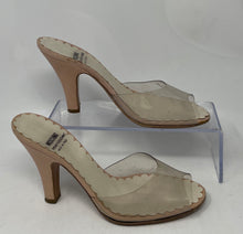 Load image into Gallery viewer, Authentic Moschino Womens White Pink Peep Toe Slip-On Heels Size EUR 36 Damaged
