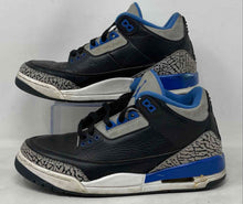 Load image into Gallery viewer, Authentic Nike Mens Black Blue Gray Sneaker Shoes Size 8.5 Damaged Exterior
