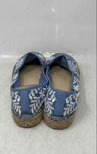 Load image into Gallery viewer, Aldo Womens Blue Beige Embroidered Slip-On Espadrille Flats Size 7.5
